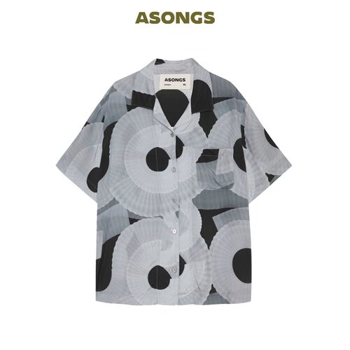 安松室ASONGS｜无限折叠黑灰套装｜男女同款情侣休闲家居服睡衣