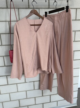 章海燕绵羊毛刺绣上衣