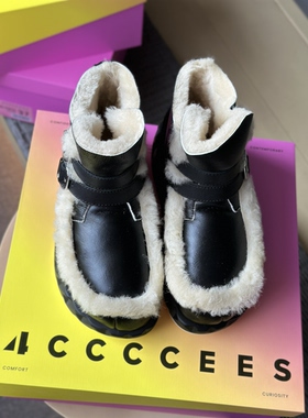 4CCCCEES JABARA MONTI 厚底羊毛雪地靴