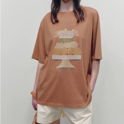 安松室ASONGS｜水果塔印花印花T恤｜睡衣家居服度假套装春夏情侣