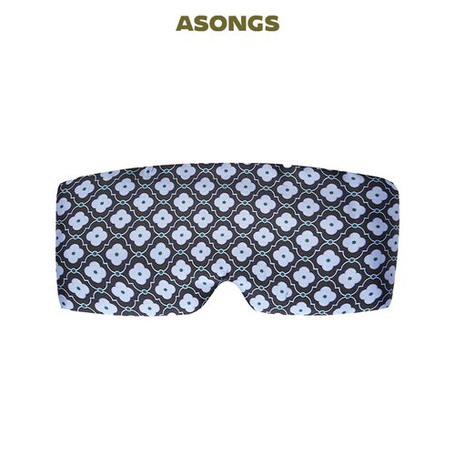 安松室ASONGS｜真丝大包裹｜睡眠面膜眼罩｜蓝宝石窗花印花