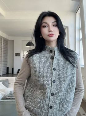 AIHPOS定制款英国邓肯DUNCAN初剪羊毛开衫马甲