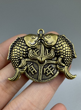 合金复古法国风艺术旋转双鱼钥匙扣挂件汽车把件