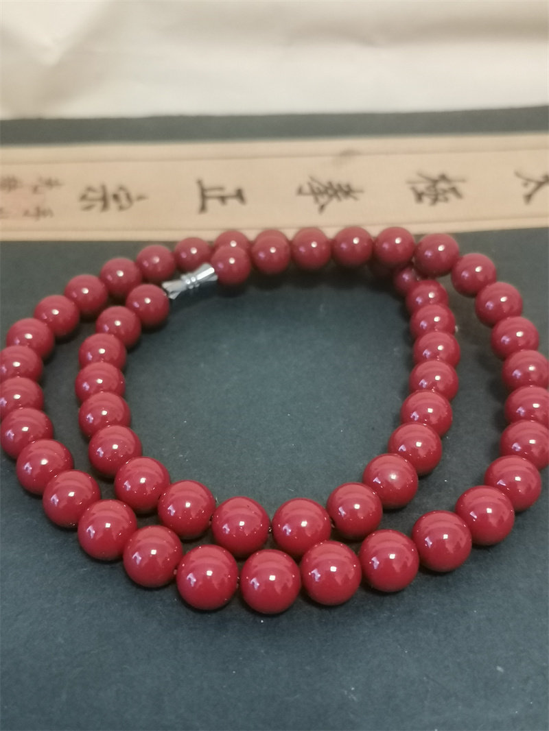 天然原矿紫朱砂圆珠锁骨链塔链男佛珠项链