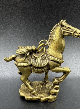 铜马摆件十二生肖马上蝇办公室客厅玄关家居工艺品礼品