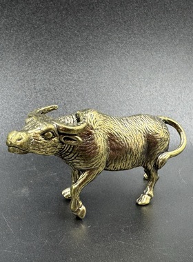 仿古合金牛摆件办公室生肖旺市牛气招财冲天礼品家居客厅工艺品