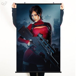 生化危机4重制版游戏周边海报挂画生化4里昂艾达王布质防水4k挂画