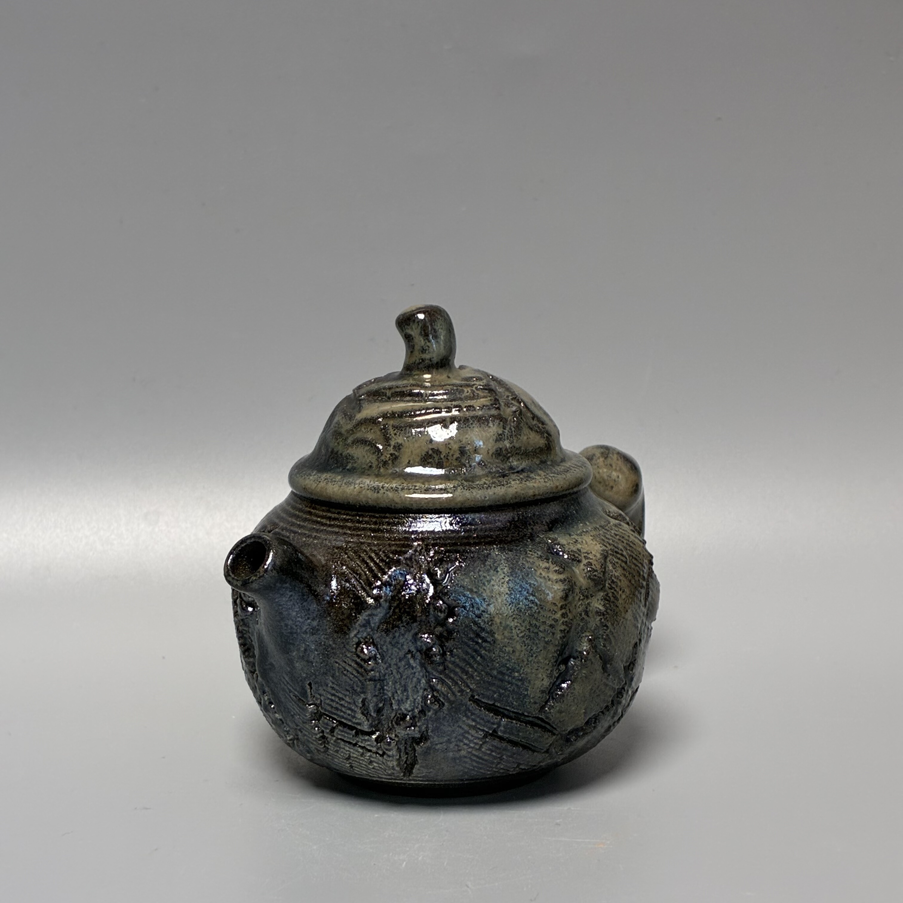 云南建水紫陶茶壶纯手工柴烧壶泡茶壶家用茶具纯天然落灰釉150cc