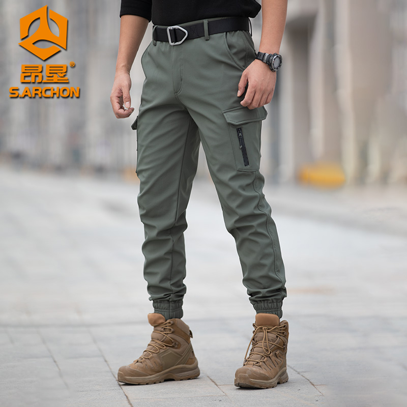 束脚加绒裤昂垦秋冬保暖单穿裤