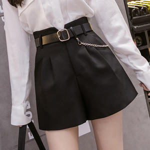 RY1758#西装短裤女韩版高腰显瘦休闲直筒外穿阔腿短裤女