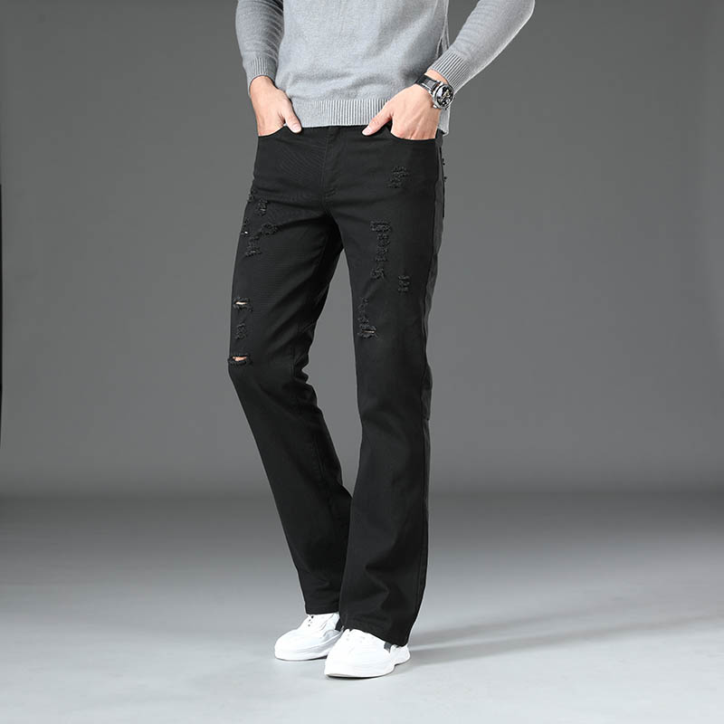 破洞牛仔裤vibe休闲裤国潮裤水洗