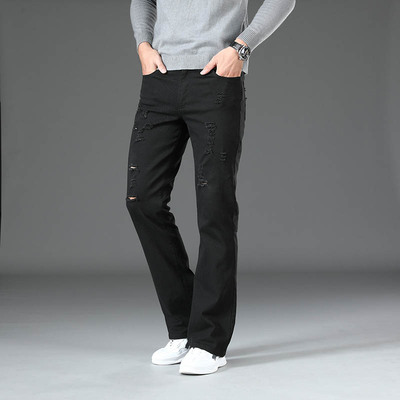 破洞牛仔裤vibe休闲裤国潮裤水洗