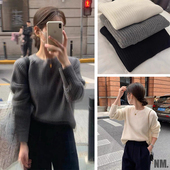 韩国2026高品质软糯亲肤经典 秒发 基础百搭款 圆领羊毛针织毛衣女