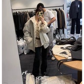 秒发 纯色休闲派克服大衣韩国26冬新款 立领卷卷毛内胆夹克外套女