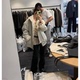 秒发 纯色休闲派克服大衣韩国26冬新款 立领卷卷毛内胆夹克外套女
