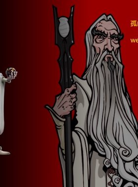 Weta 指环王Q版MINI EPICS SARUMAN白袍巫师萨鲁曼2018SDCC手办