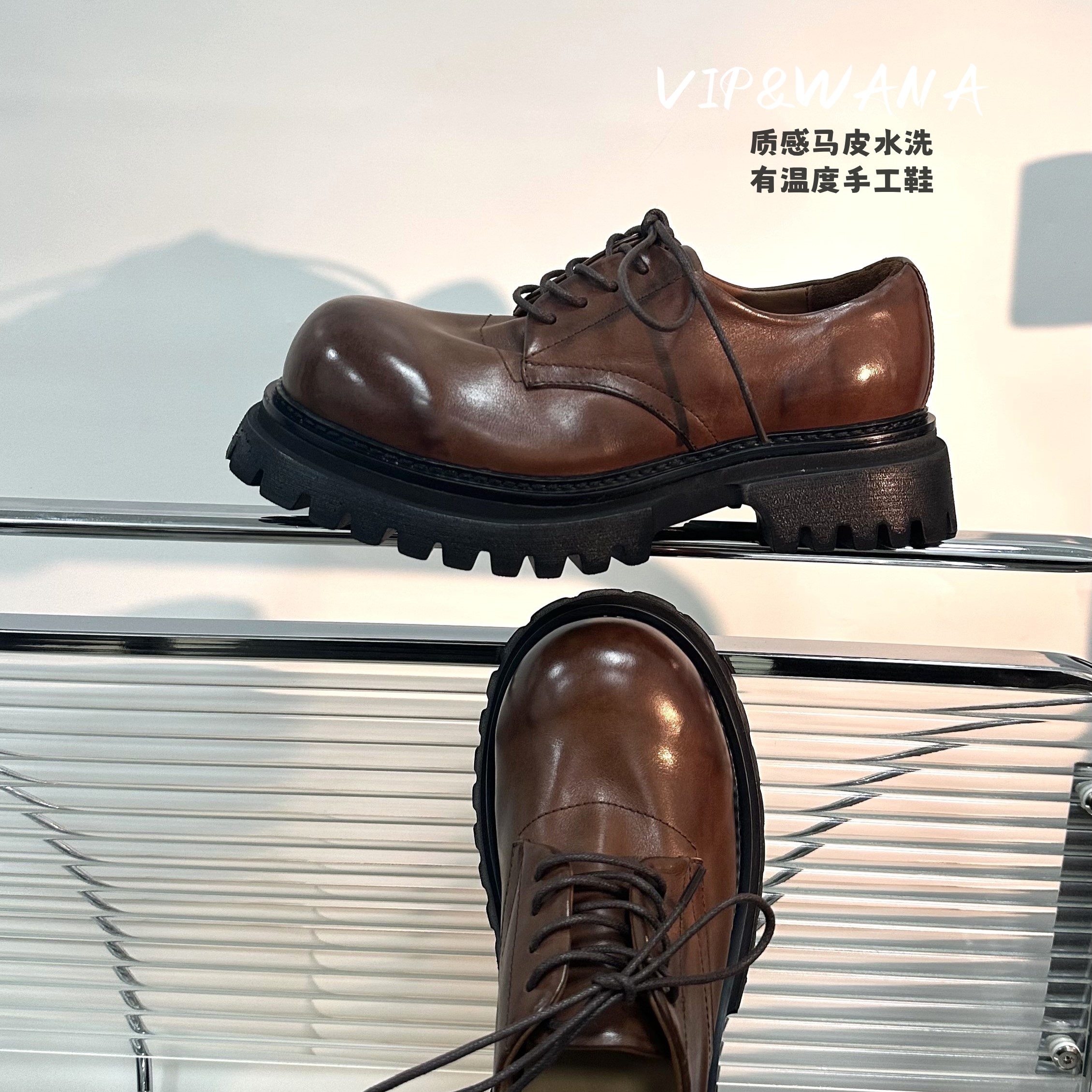 2025新款秋冬真皮大头德比鞋