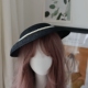 复古法式 珍珠丝绒礼帽写真舞台亲子宫廷lolita麻纱扁帽胚女帽子