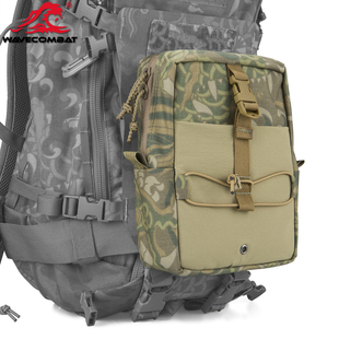 浪潮君物 龙纹迷彩 纵向杂物包 Molle竖直包 带兜包