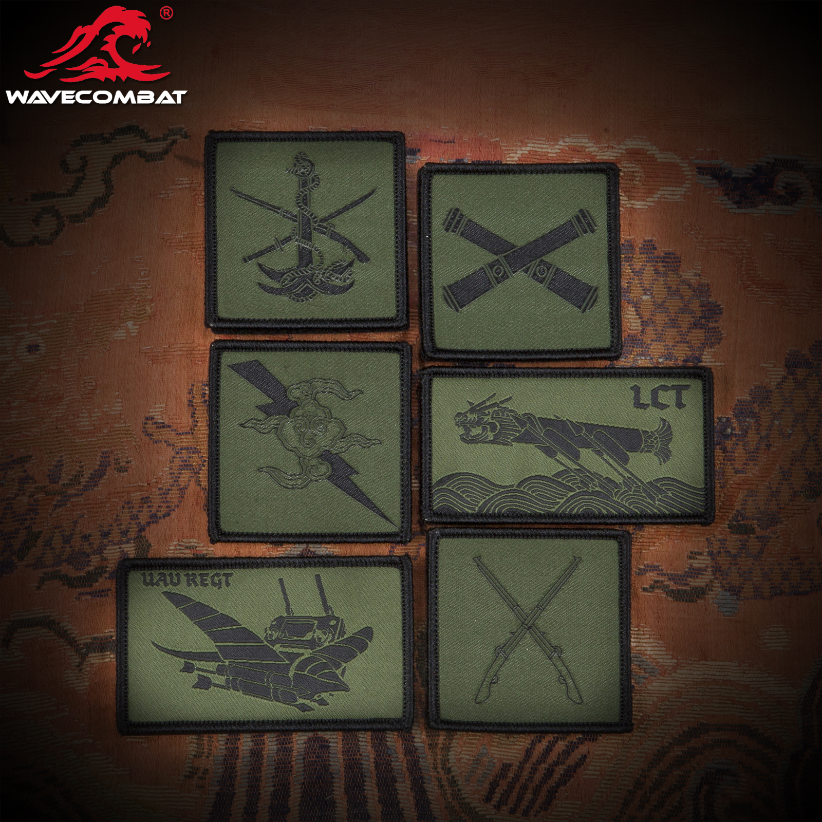 浪潮君物兵种织唛章魔术贴大明