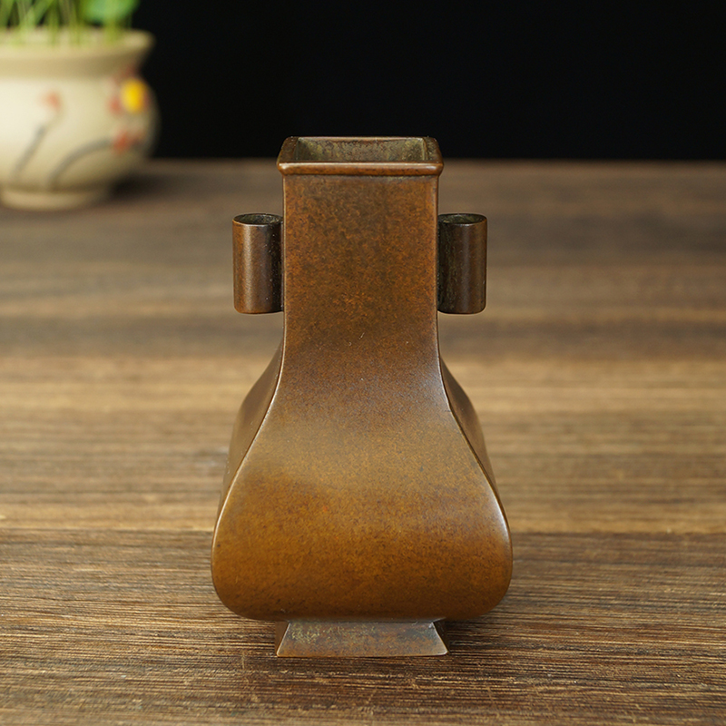 苏工紫铜香炉香道香瓶贯耳瓶炉瓶三事打香篆工具配件桌面花瓶厂价