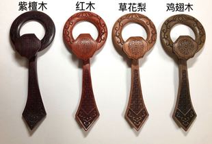 金氏苏绣【实木勾环】工艺品袈裟祖衣鸡翅实木红木扣幔衣扣衣钩