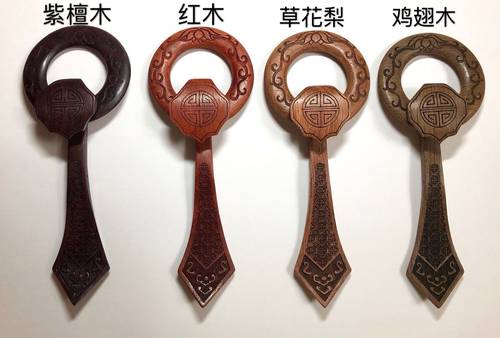 金氏苏绣【实木勾环】工艺品袈裟祖衣鸡翅实木红木扣幔衣扣衣钩