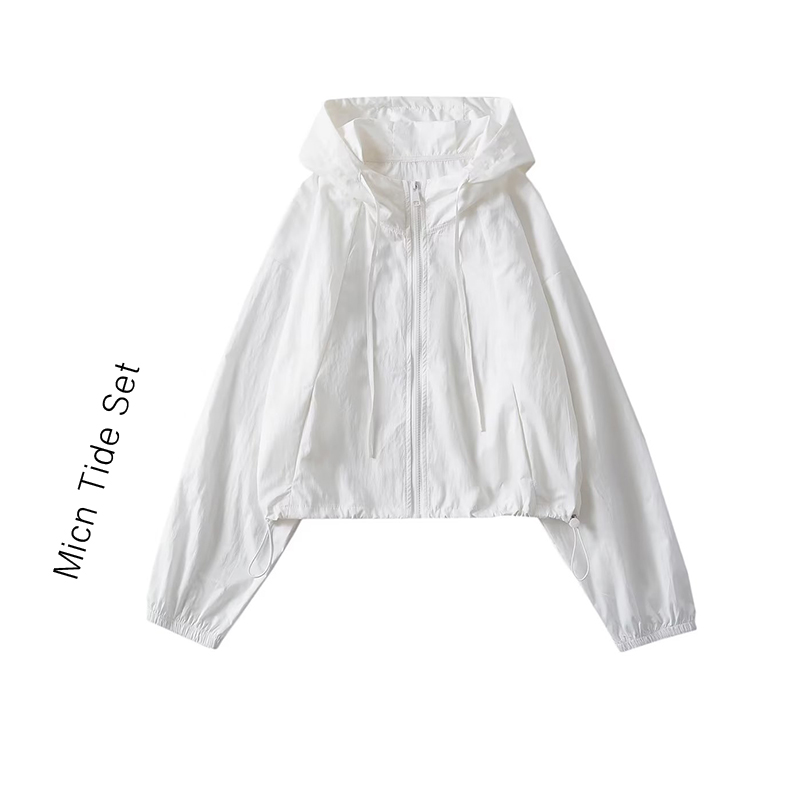 轻薄透气连帽防晒衣女