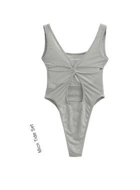 性感美背攻心后背设计感外穿带胸垫吊带背心女夏辣妹修身连体衣