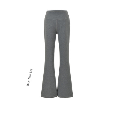 紧身加厚一体绒瑜伽马蹄裤