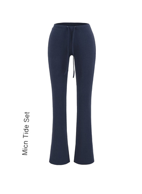 版型很顶~美式低腰修身垂感喇叭裤女春夏辣妹显瘦拖地微喇运动裤