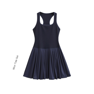 裸感假两件宝矿力裙穿搭通勤新款连衣裙女夏天巨好看的背心裙子