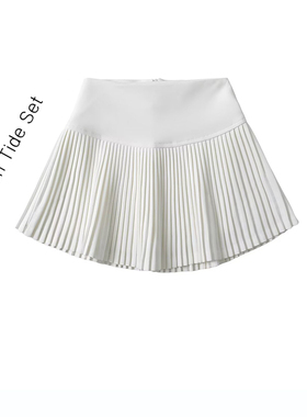 纯欲风琴褶半身裙女学院风漫画少女腿高腰A字短裙jk小个子百褶裙