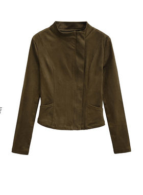 美式复古解构蜂腰夹克女秋冬立体裁片修身显瘦外套休闲百搭上衣