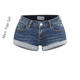 显瘦包臀辣妹卷边敲短牛仔裤 腰臀比杀手低腰水洗猫须短裤 女美式