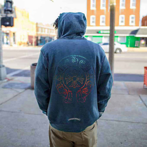 镶钻宽松卫衣街头纯棉