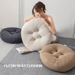 加厚灯芯绒地板坐垫地上打坐蒲团垫阳台榻榻米飘窗坐墩圆形椅子垫