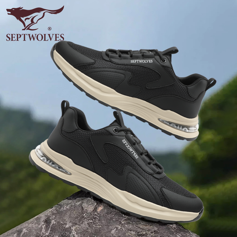 七匹狼男鞋网面休闲鞋男秋冬新款黑色跑鞋品牌旅游鞋子男士运动鞋,流行男鞋,时尚休闲鞋,淘宝优惠券,粉丝福利购,淘宝优惠卷