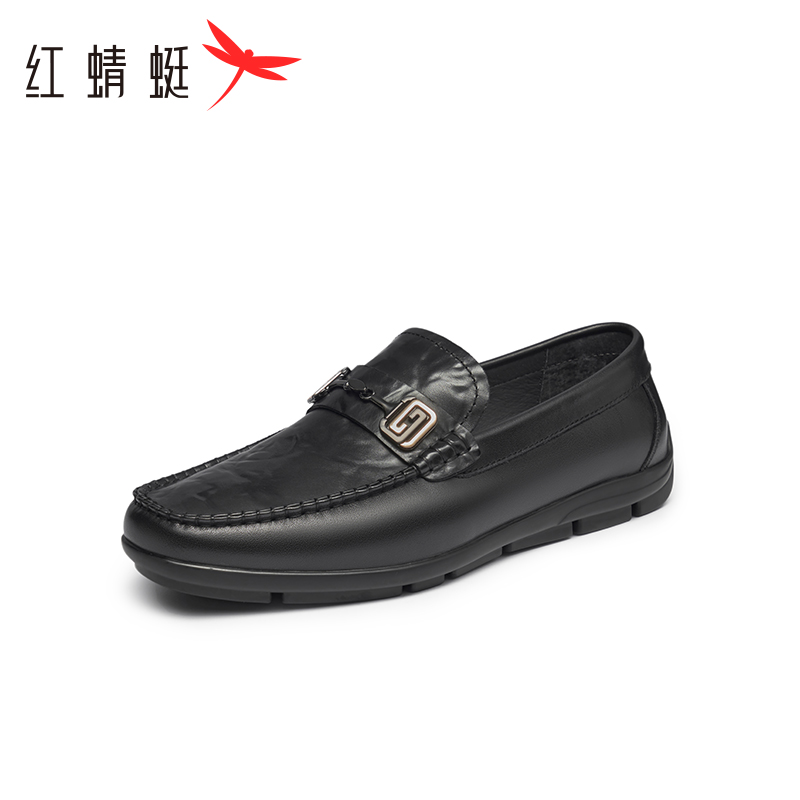 REDDRAGONFLY/红蜻蜓真皮软底时尚休闲舒适通勤皮鞋男鞋WGA43709