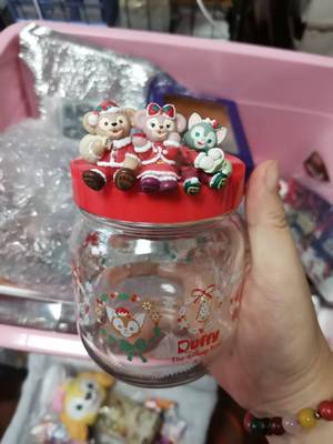中古绝版东迪 2016 圣诞达菲罐 达菲雪莉玫托尼玻璃瓶