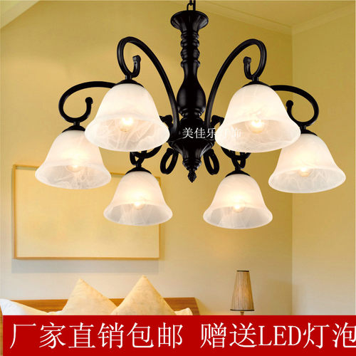 欧式风客厅卧室书房吊灯欧式铁