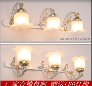 新款创意欧式风卫生间三头壁灯