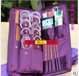 包邮/编织工具/金鹊精品竹针套装/棒针/毛衣针/环形针/钩针/棒针