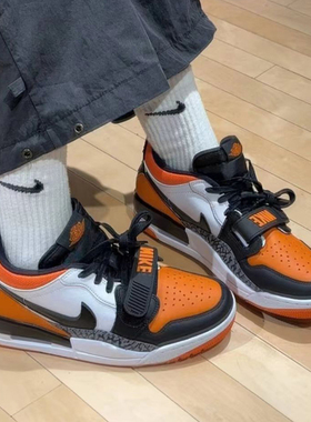 耐克/Nike Air jordan Legacy 312黑橙低帮复古篮球鞋 CD7069-118