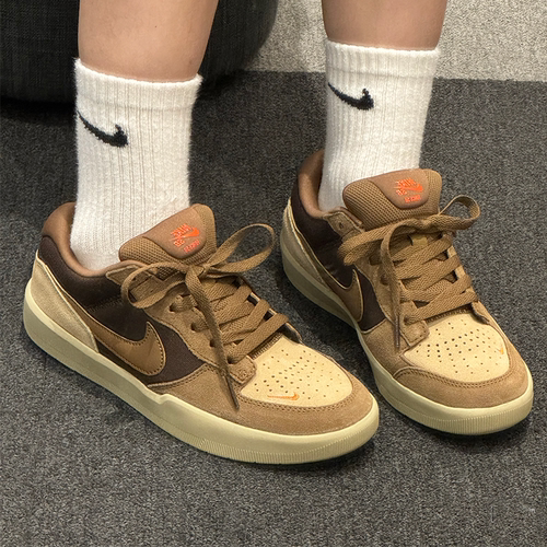 耐克/Nike SB Force 58 棕色舒适百搭男款复古低帮板鞋DV5477-201