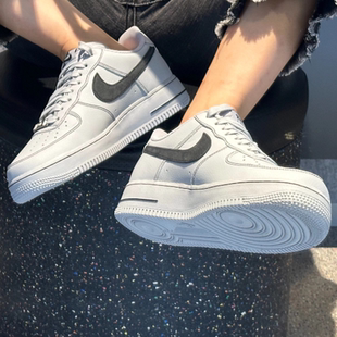 Force Air Nike 004 空军一号男子灰白复古运动板鞋 HQ2037 耐克