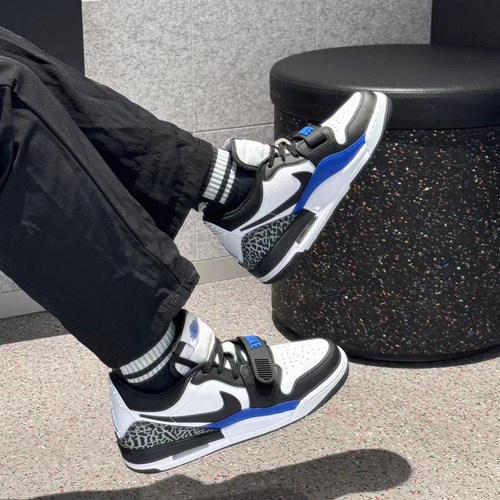 耐克/Nike Air Jordan Legacy312白黑蓝复古女子篮球鞋CD9054-114