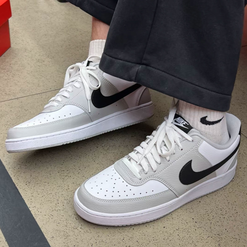 耐克/Nike Court Vision Low 男子灰白复古低帮板鞋 HV0927-097,运动鞋new,板鞋,淘宝优惠券,粉丝福利购,淘宝优惠卷