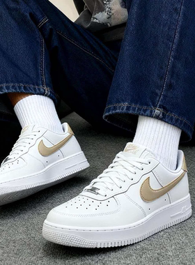 耐克/Nike Air Force 1 白黄时尚百搭经典耐磨低帮板鞋FJ4146-120