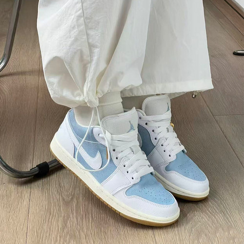 耐克/Nike Air Jordan 1 Low 蓝白低帮复古运动篮球鞋 HQ2004-400